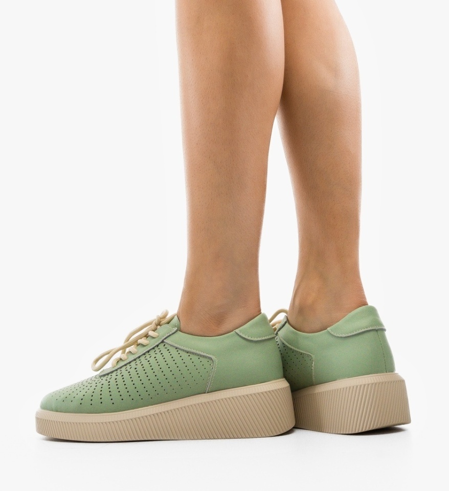 Pantofi Casual Lehe Verzi - Img 3