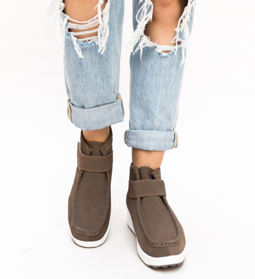 Pantofi Casual Misha Khaki - Img 5