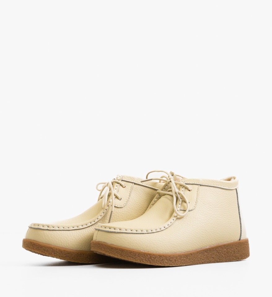 Pantofi Casual Munela Bej - Img 3