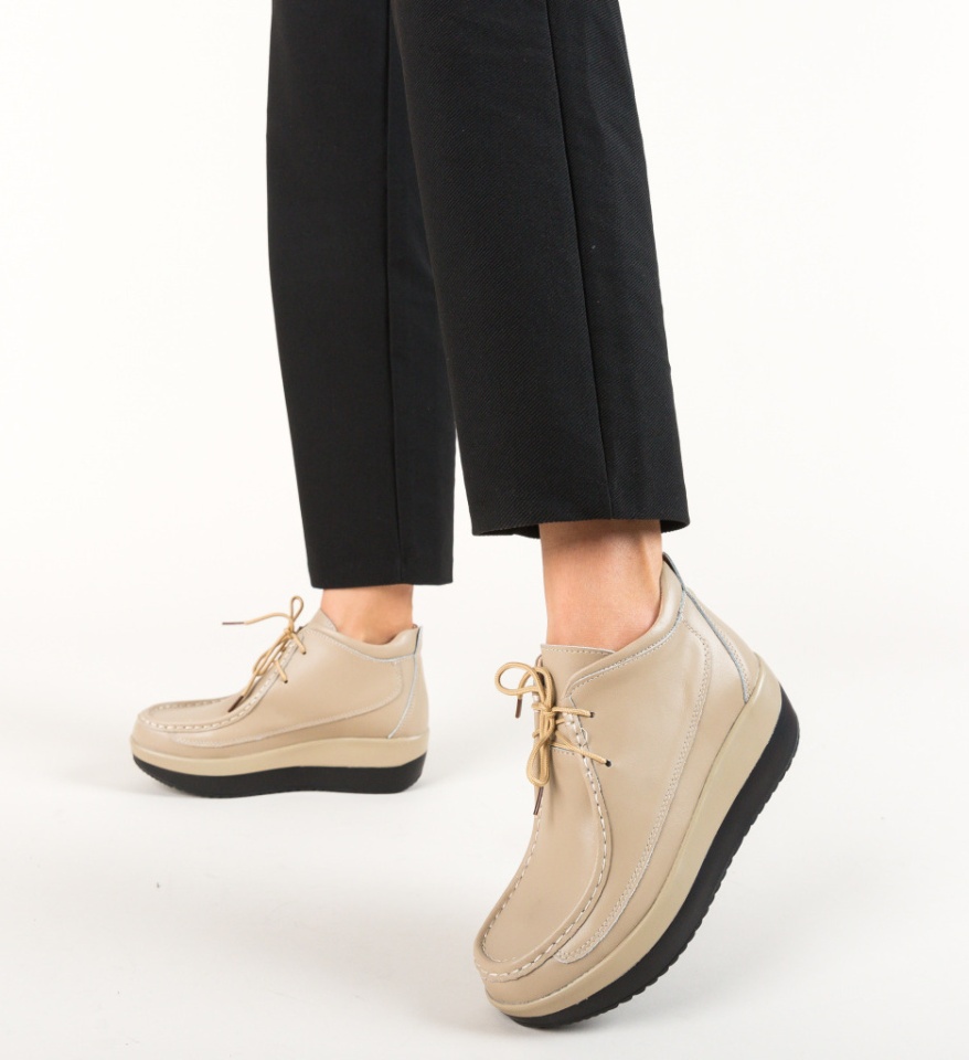 Pantofi Casual Nash Bej - Img 5