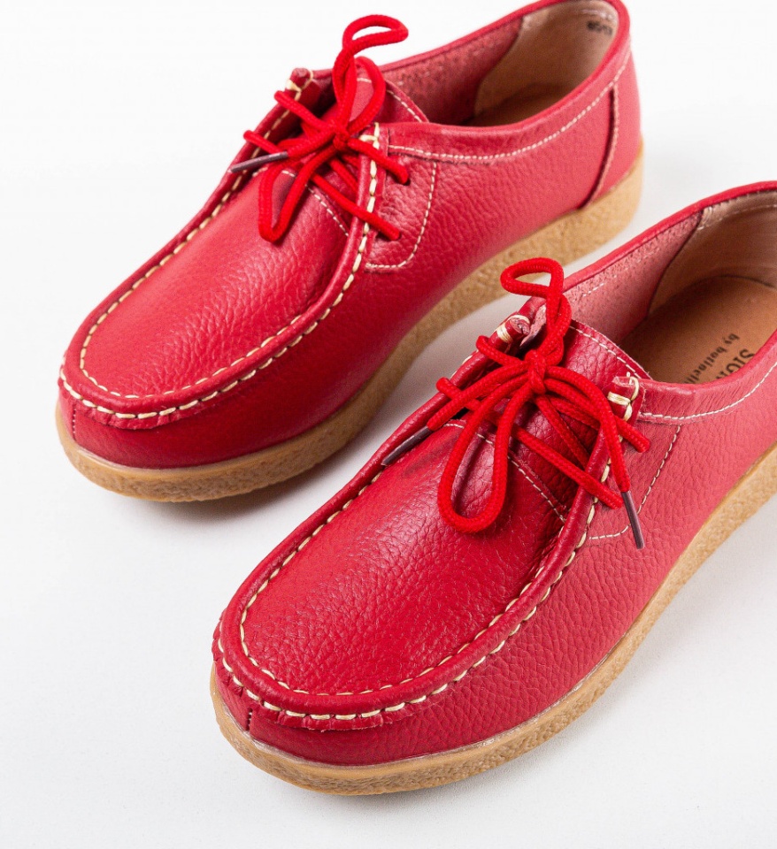 Pantofi Casual Niko Rosii - Img 10