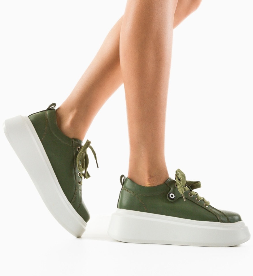 Pantofi Casual Nuandre Verzi - Img 11