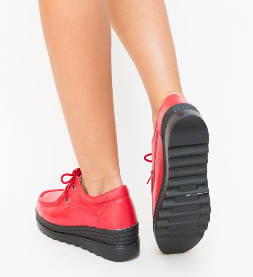 Pantofi Casual Petro Rosii - Img 3