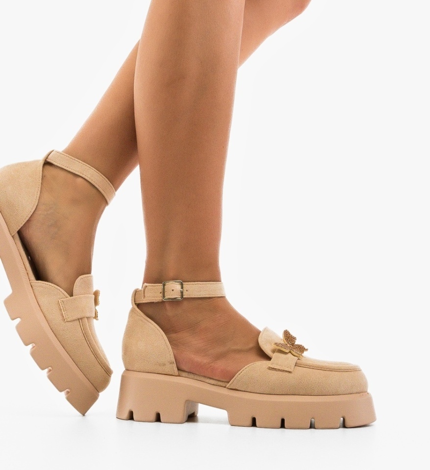 Pantofi Casual Polly Bej - Img 3