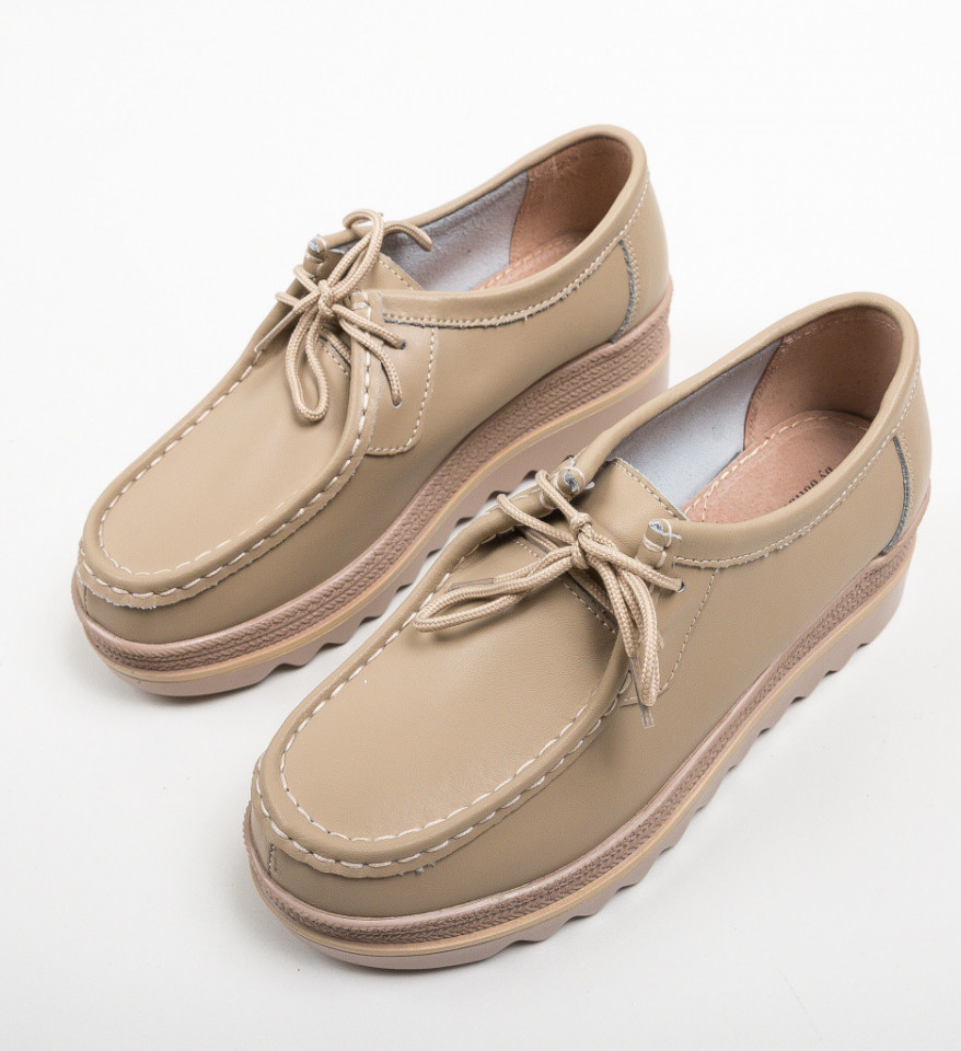 Pantofi Casual Sag Bej - Img 2