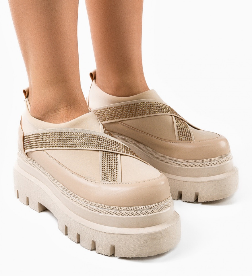 Pantofi Casual Silkine Bej - Img 6