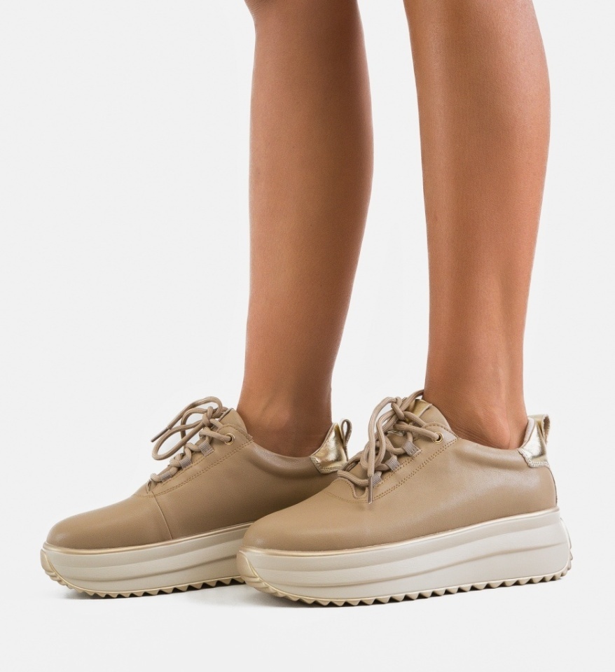 Pantofi Casual Tetyk Khaki - Img 5