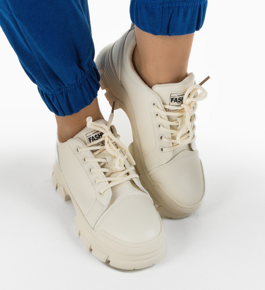 Pantofi Casual Tillie Bej - Img 4