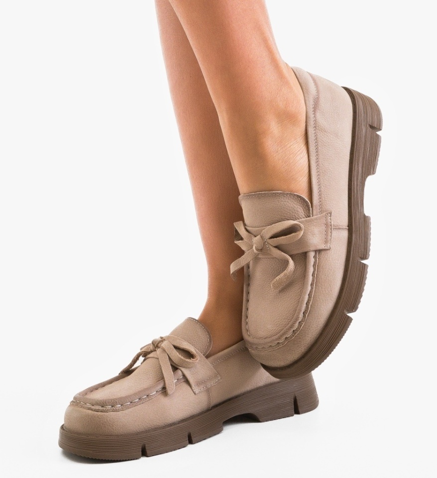 Pantofi Casual Vesa Bej - Img 5