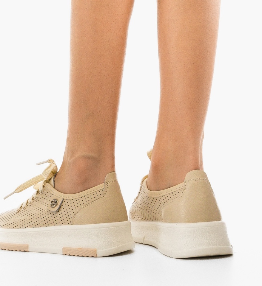 Pantofi Casual Ygrysha Bej - Img 5
