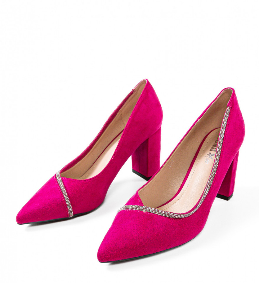 Pantofi cu toc Bavalka Fuchsia - Img 3