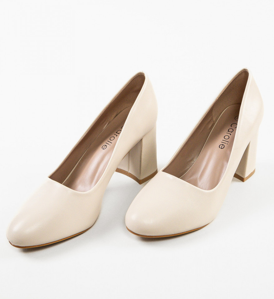 Pantofi dama Bright Bej 2 - Img 2