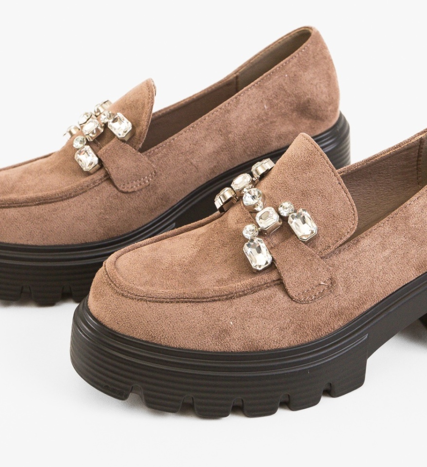 Pantofi dama casual Khursh Khaki - Img 2
