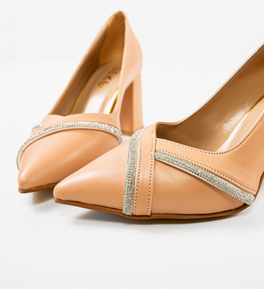 Pantofi dama Crysta Nude - Img 5