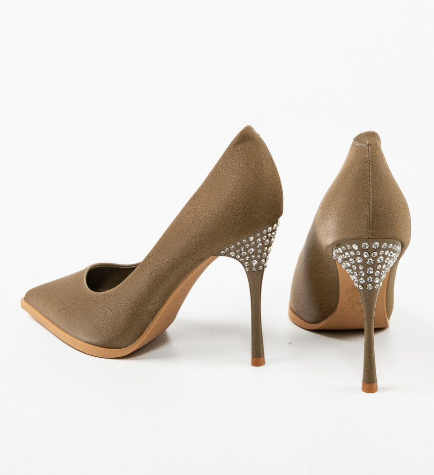 Pantofi dama Demoux Khaki - Img 4
