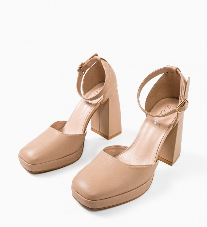 Pantofi dama Flynn Nude - Img 2