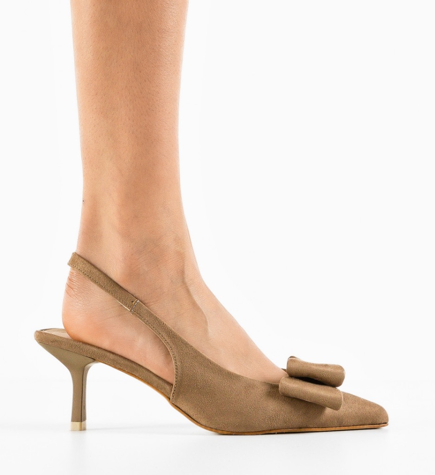 Pantofi dama Hugo Khaki - Img 5