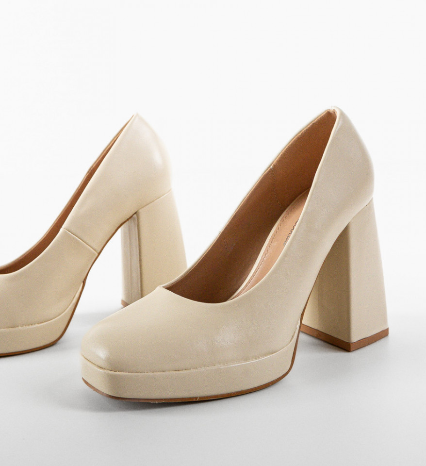 Pantofi dama Violet Bej - Img 3
