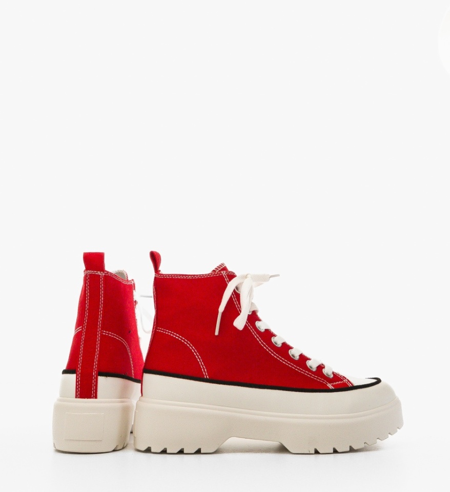 Pantofi sport Lauren Rosii - Img 3