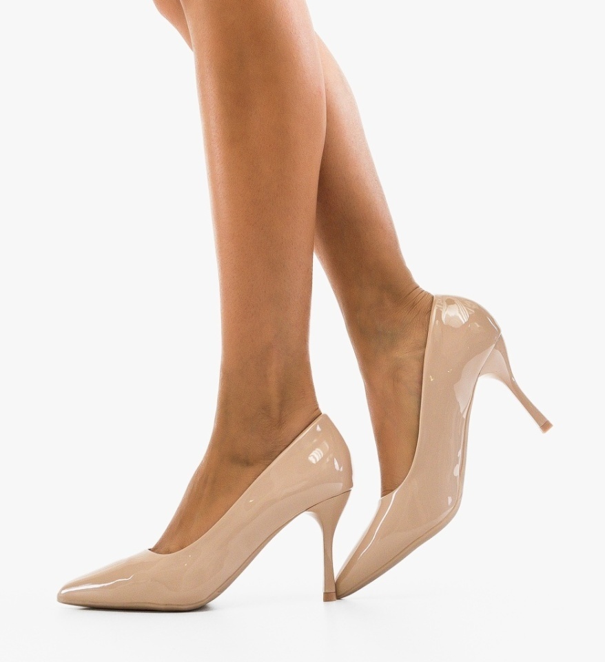 Pantofi stiletto dama Kas Nude - Img 4