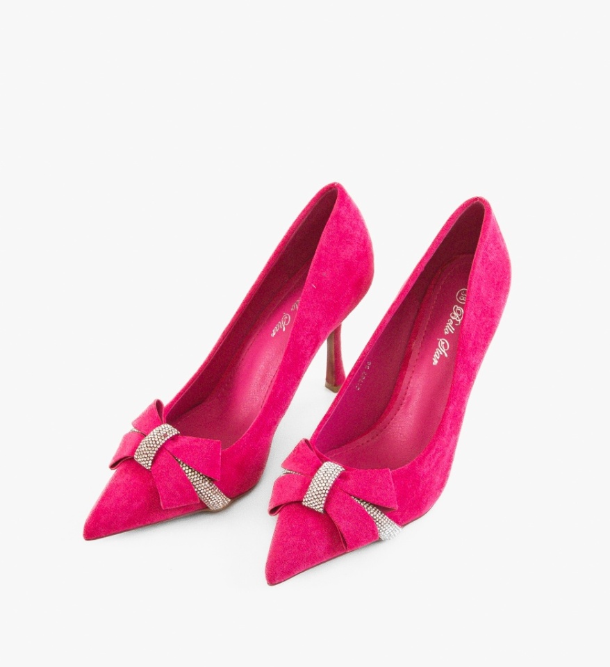 Pantofi stiletto dama Subhaa Fuchsia - Img 4