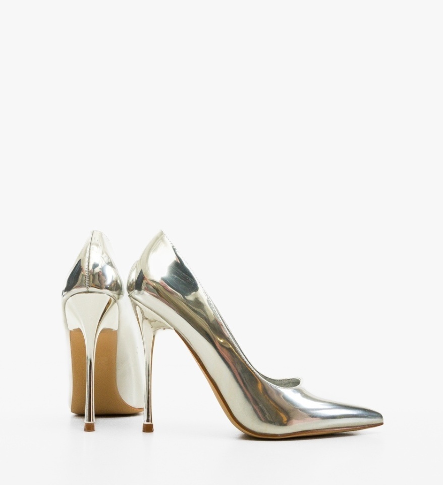 Pantofi stiletto Helar Argintii - Img 3
