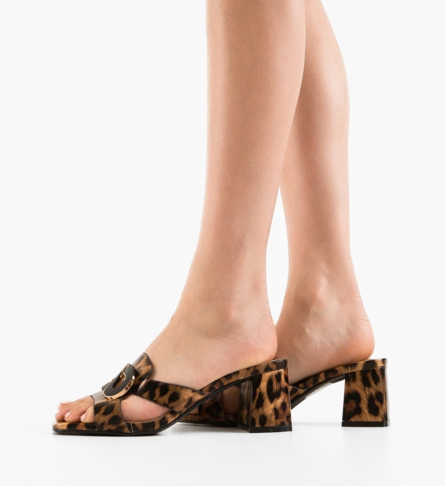 Saboti dama Soray Animal Print - Img 5