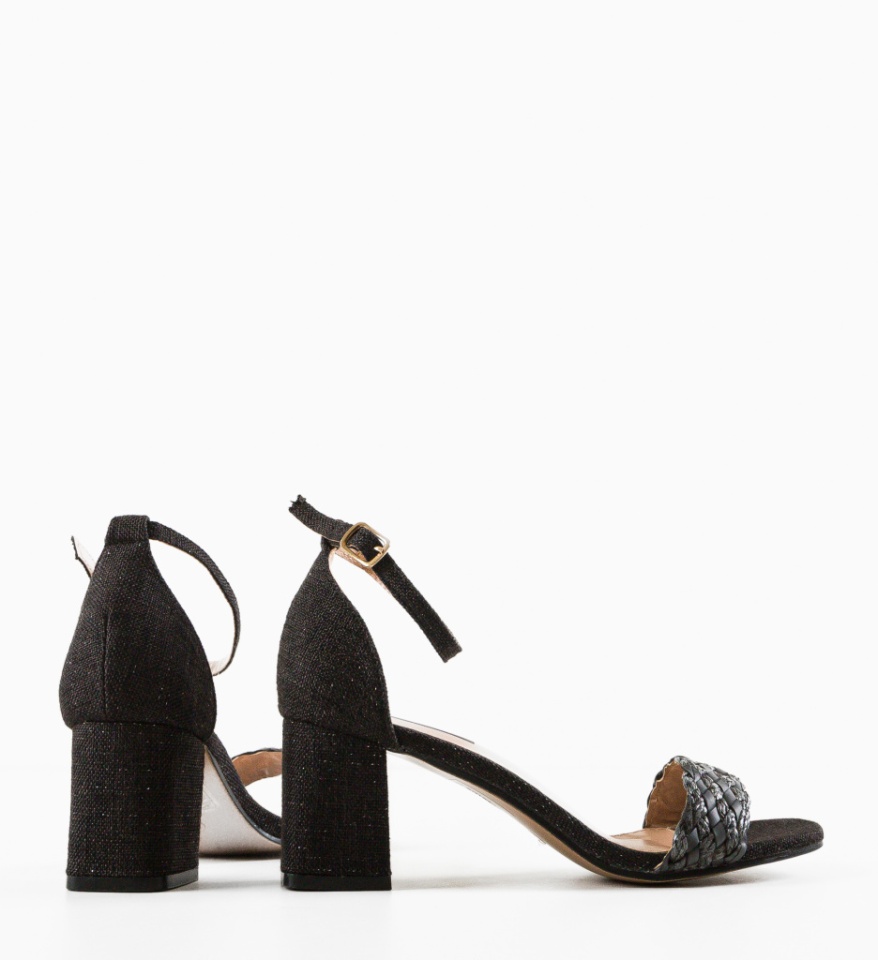 Sandale cu toc Farai Negre - Img 2