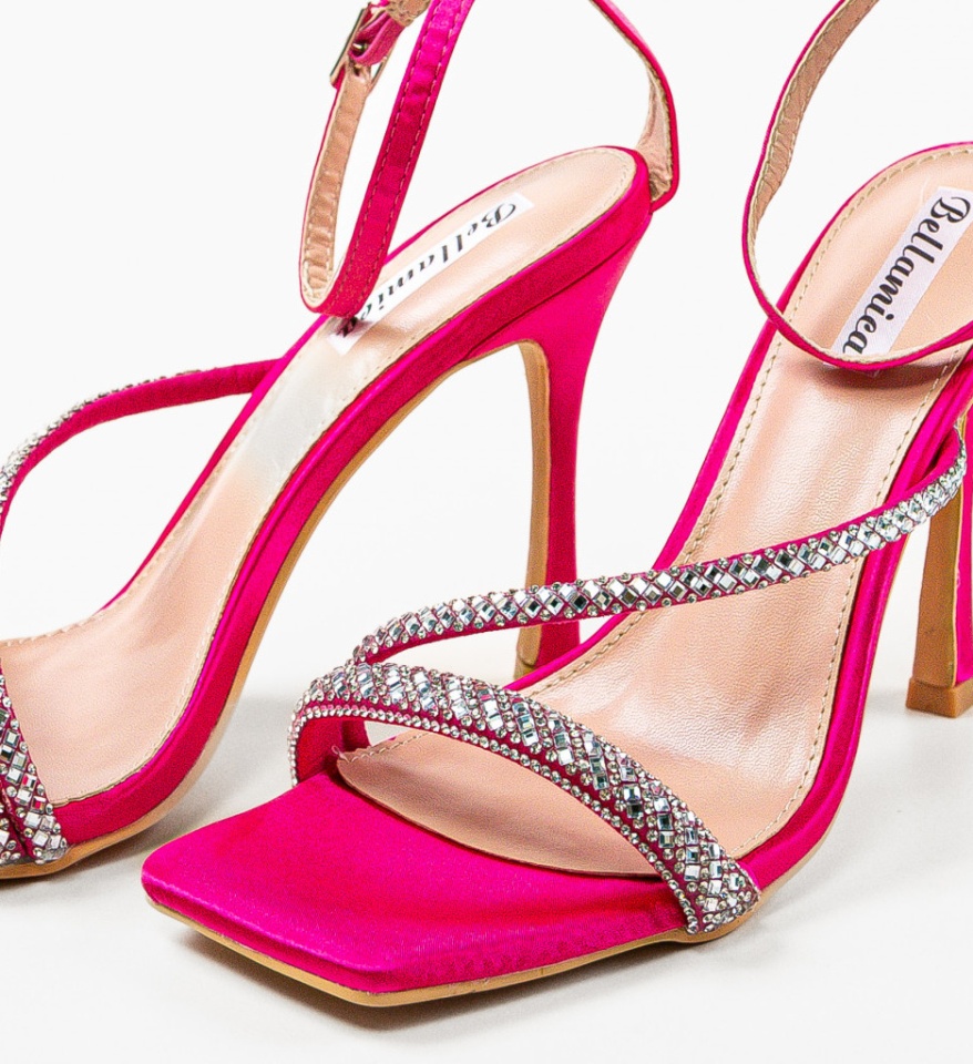 Sandale cu toc Franciszek Fuchsia - Img 2