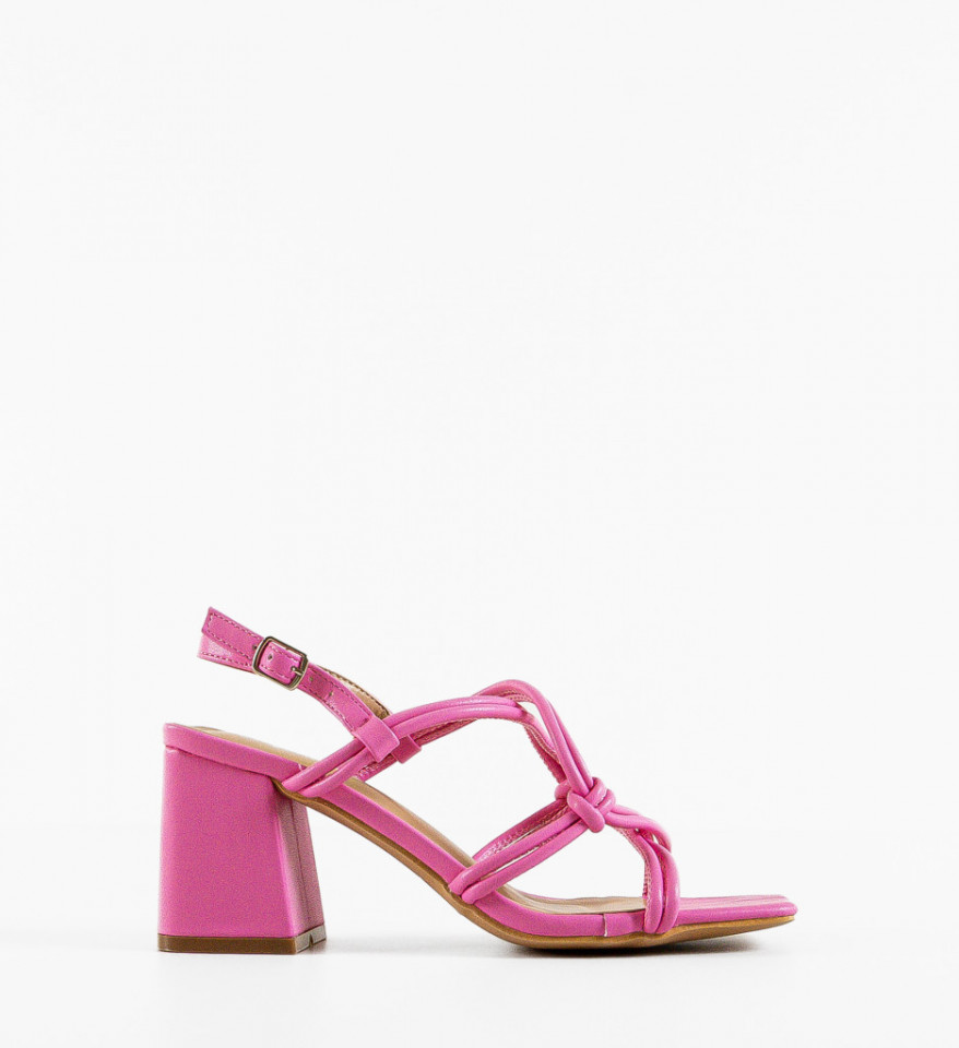 Sandale cu toc Hallel Fuchsia