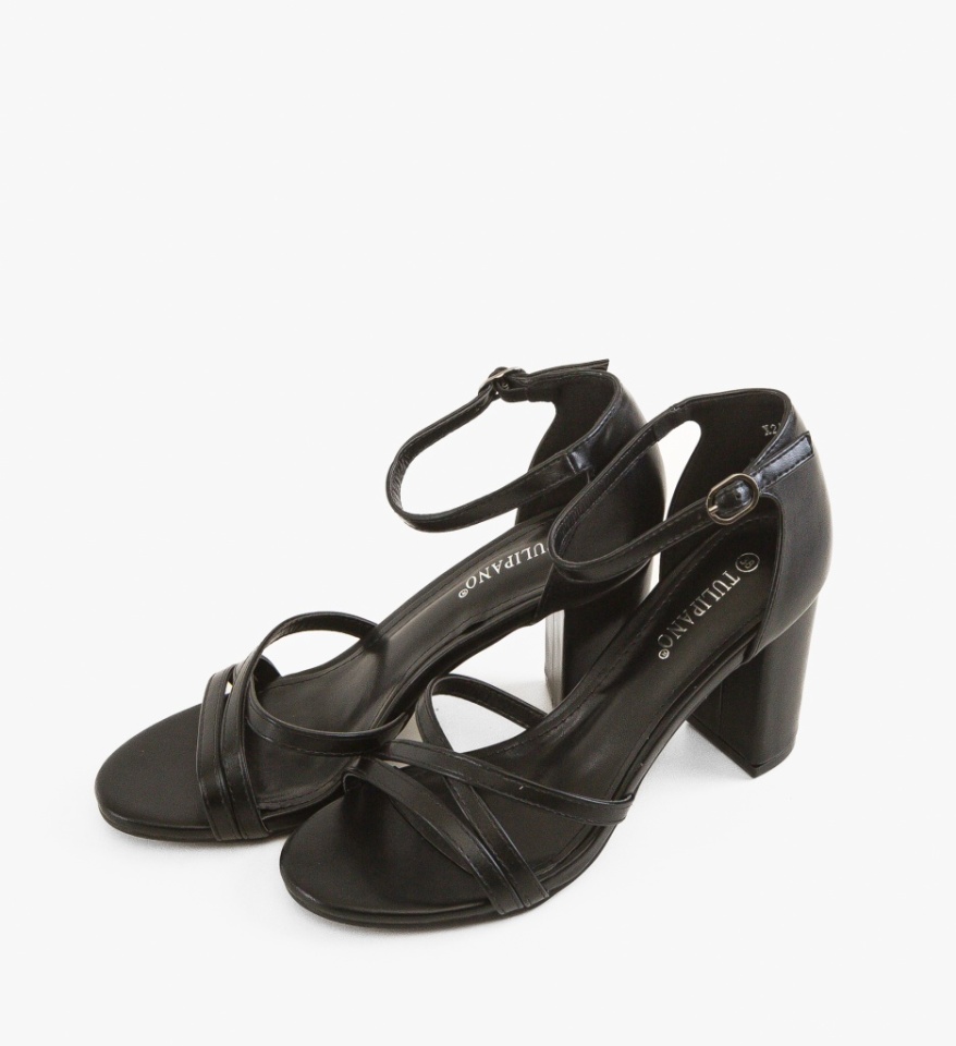 Sandale cu toc Hanaan Negre - Img 2