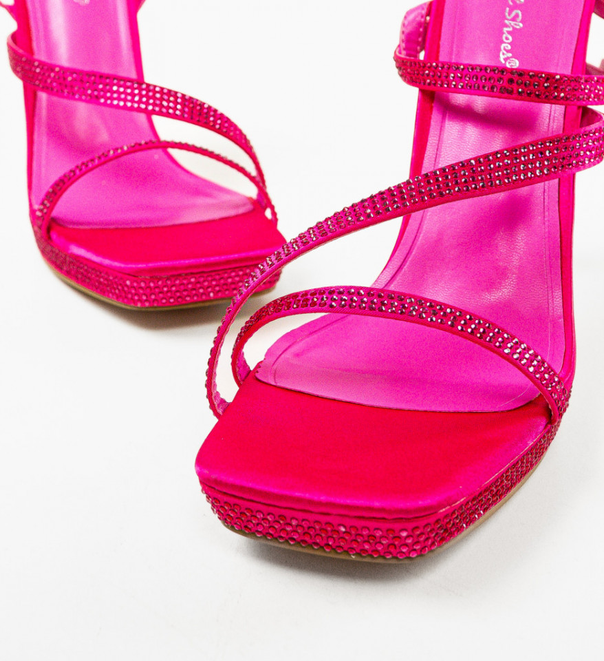 Sandale cu toc Jian Fuchsia - Img 2