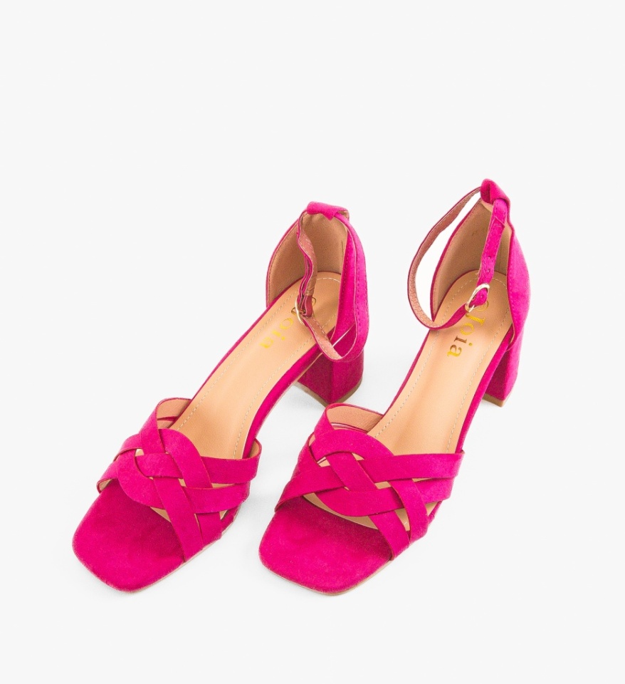 Sandale cu toc Larson Fuchsia - Img 3