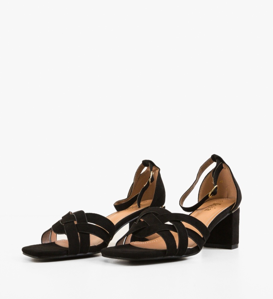Sandale cu toc Larson Negre - Img 3