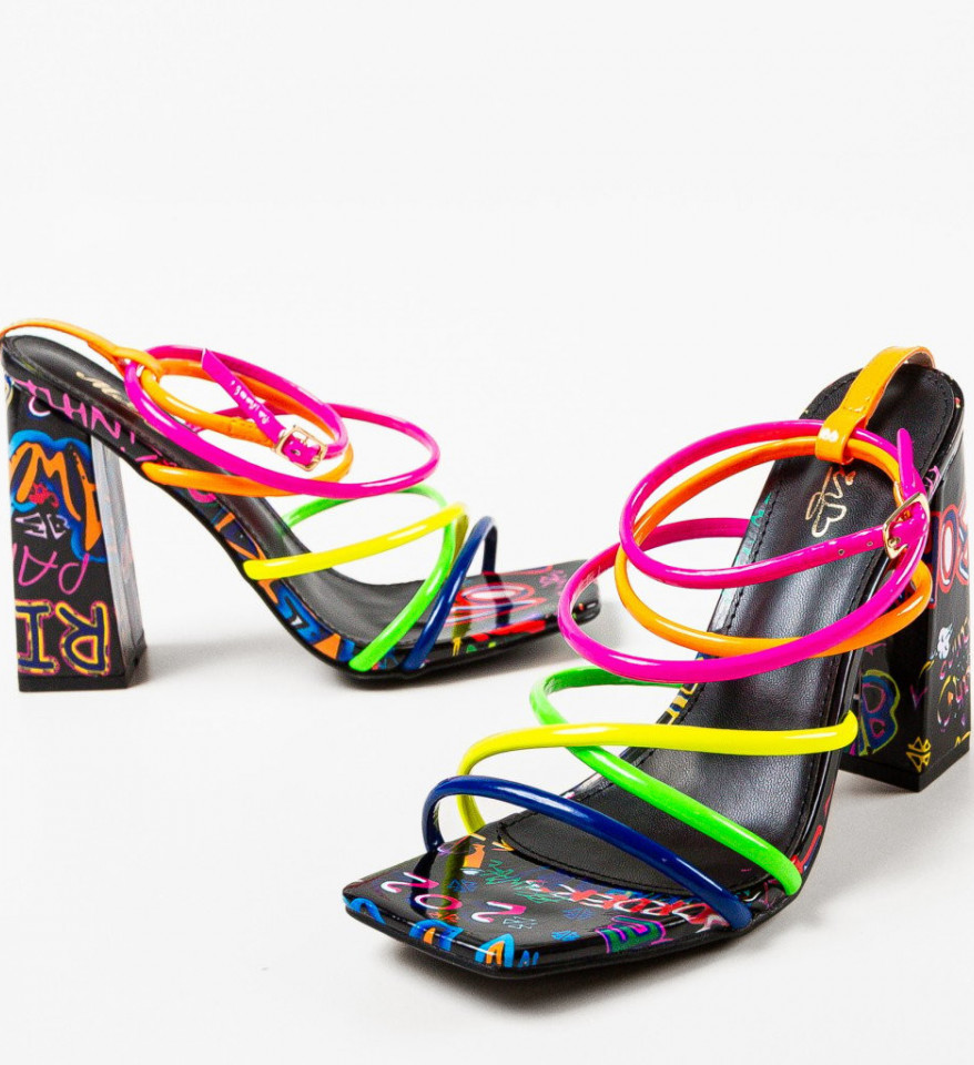 Sandale cu toc Paire Multi - Img 3
