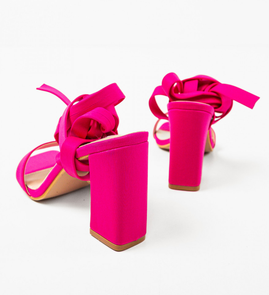 Sandale cu toc Photine Fuchsia - Img 4