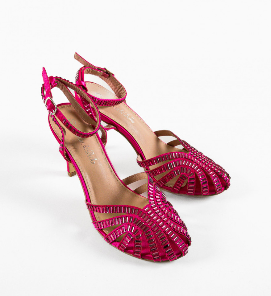 Sandale cu toc Ramire Fuchsia - Img 3