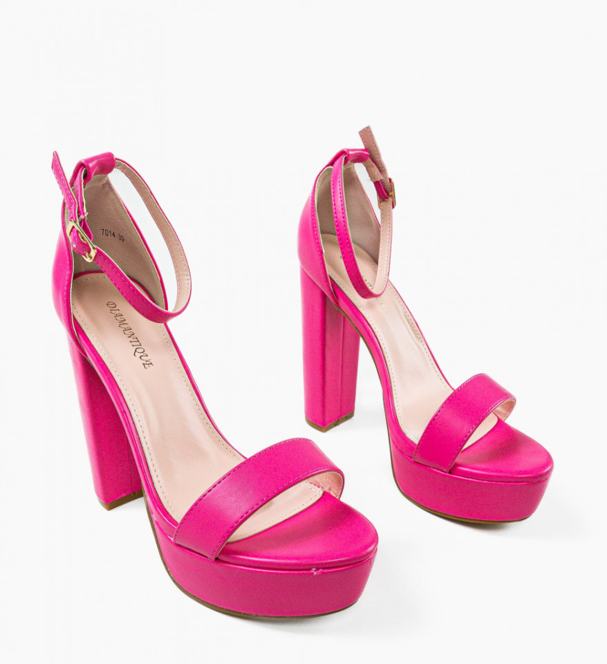 Sandale cu toc Reich Fuchsia - Img 3