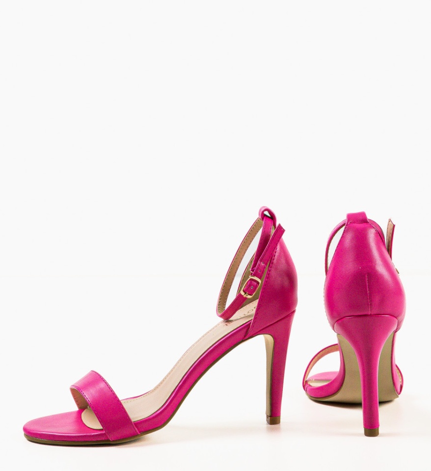 Sandale cu toc Rekoman Fuchsia - Img 12