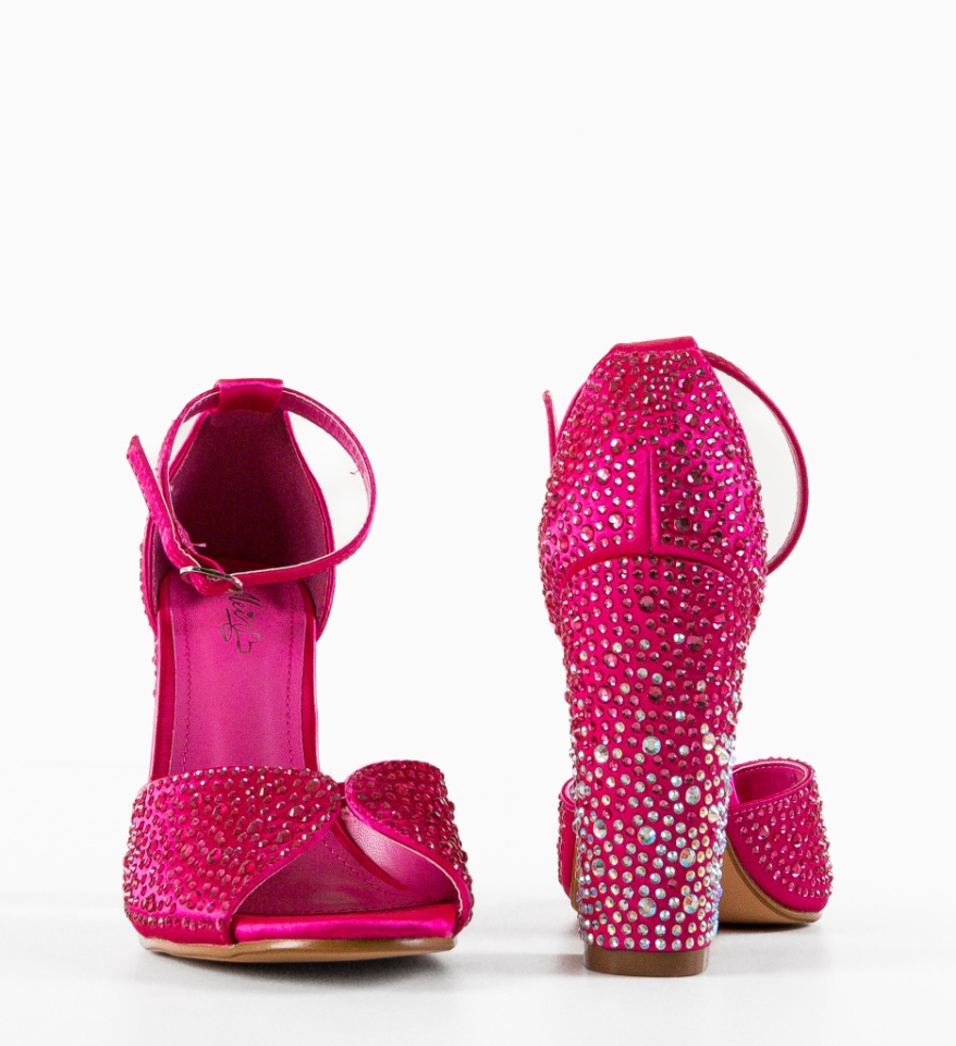 Sandale cu toc Rubyna Fuchsia - Img 5