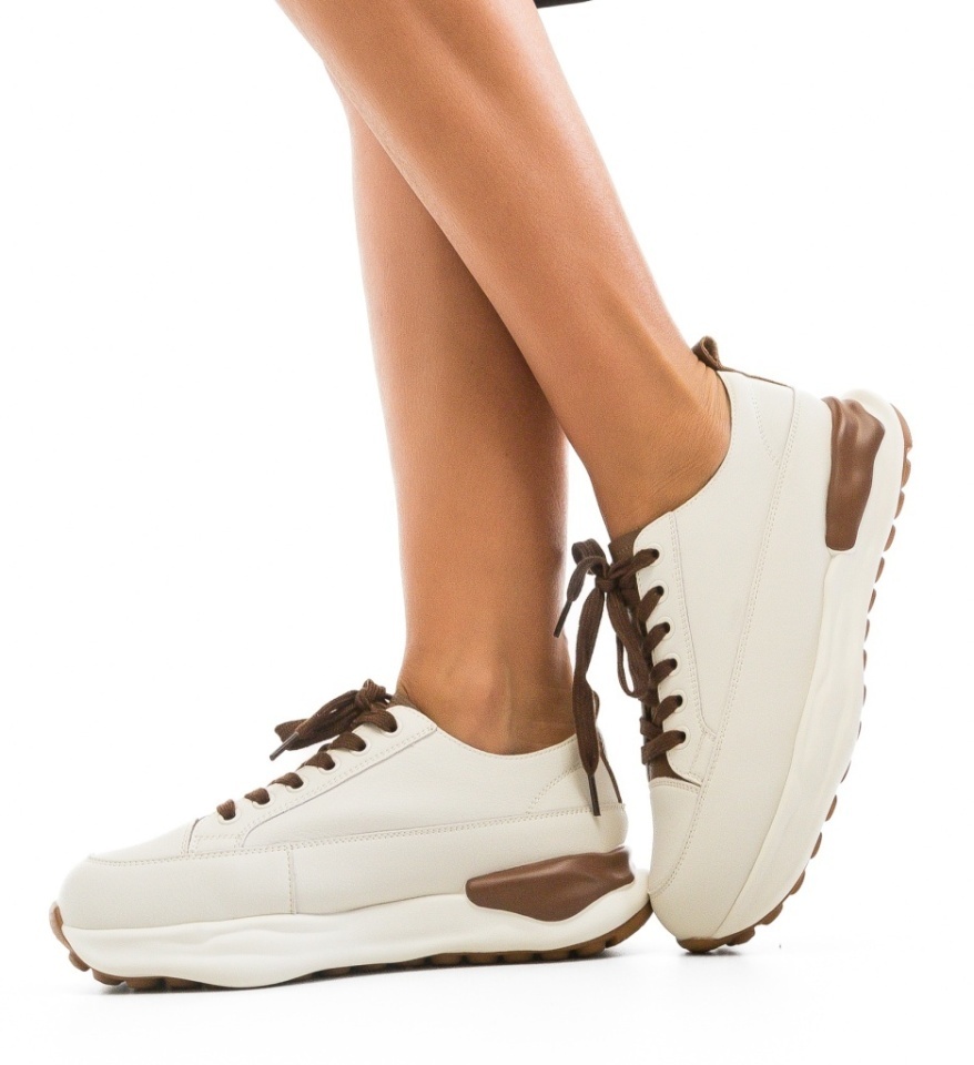 Sneakers dama Bailey Bej 5 - Img 7