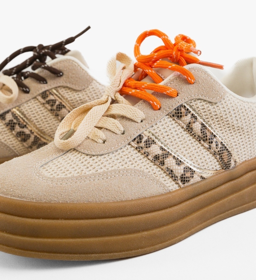 Sneakers dama Boomby Bej - Img 5