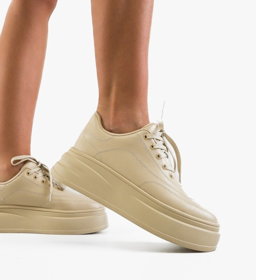 Sneakers dama Bygdan Bej - Img 2