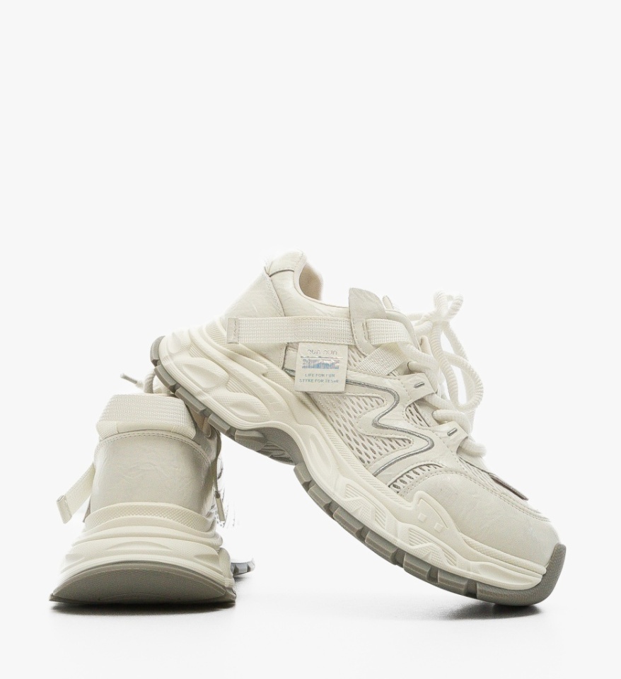 Sneakers dama Desne Alb - Img 3