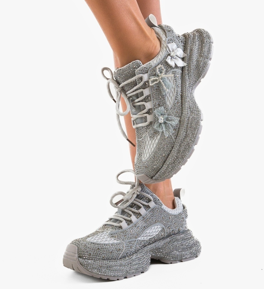 Sneakers dama Dunndy Argintii - Img 6