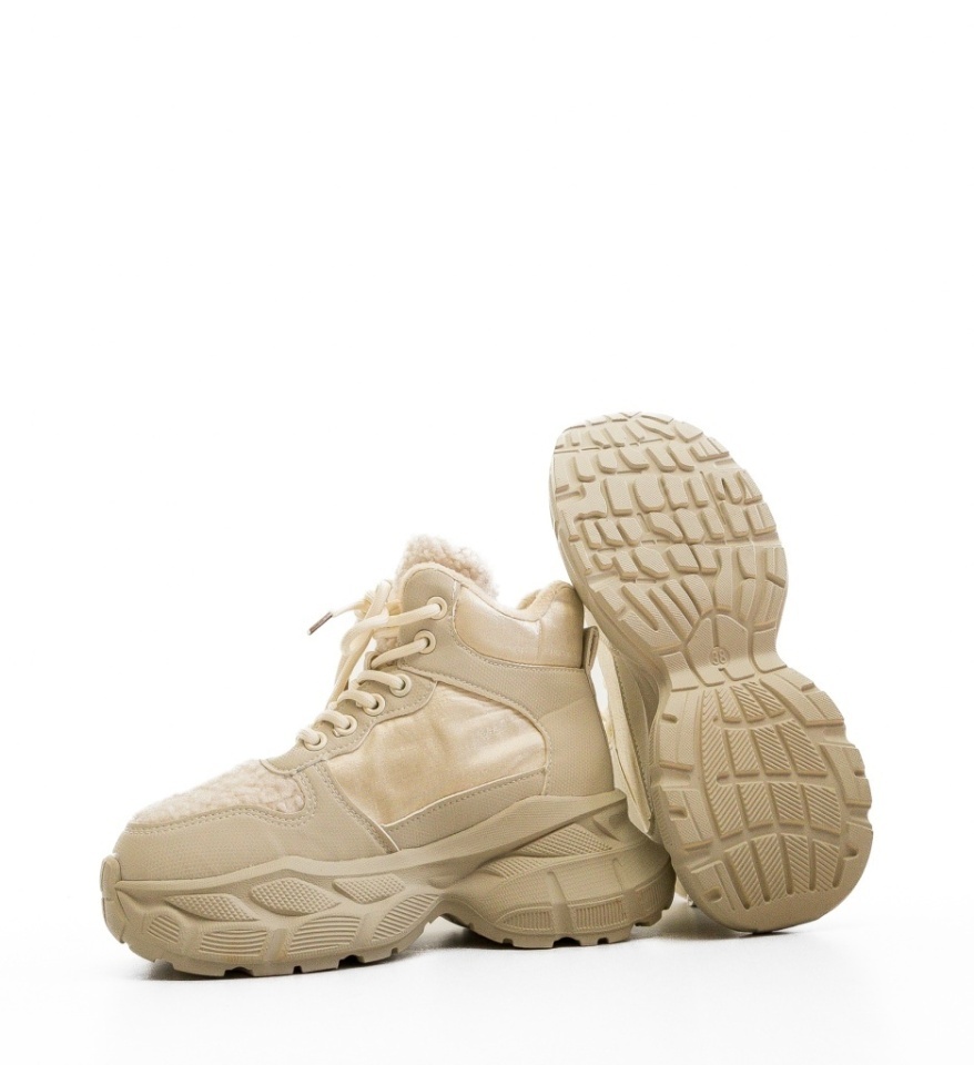 Sneakers dama Erbazy Bej - Img 3