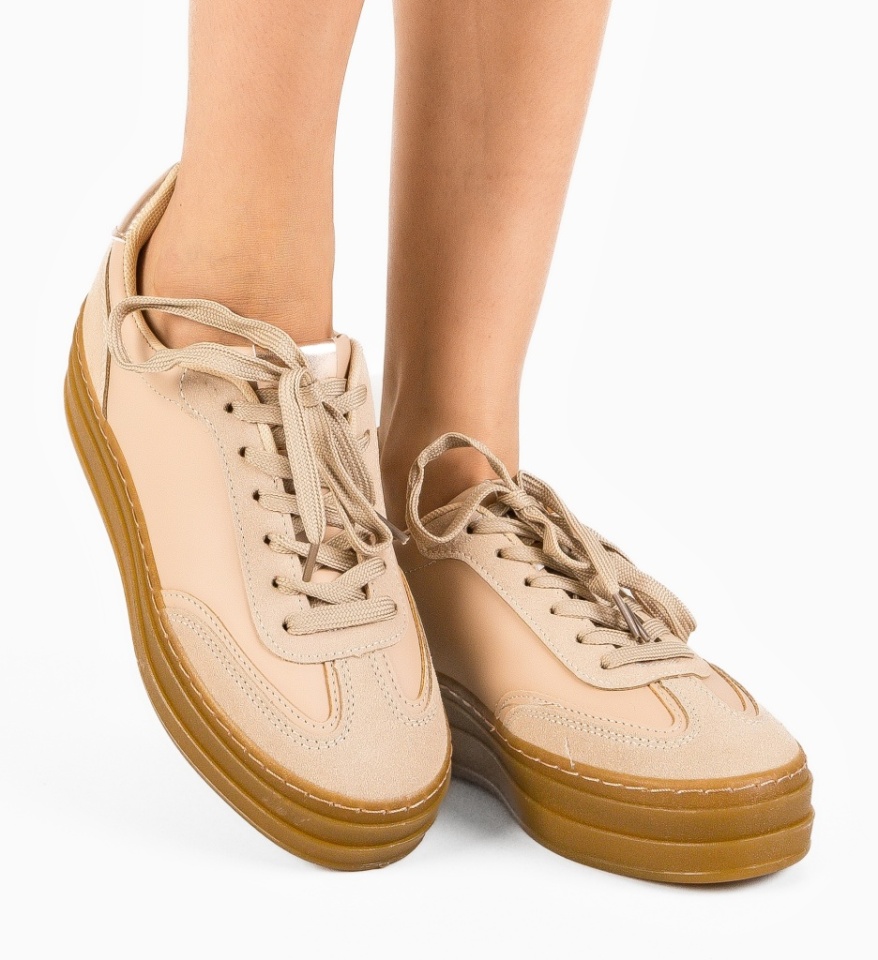 Sneakers dama Jaswin Khaki - Img 8
