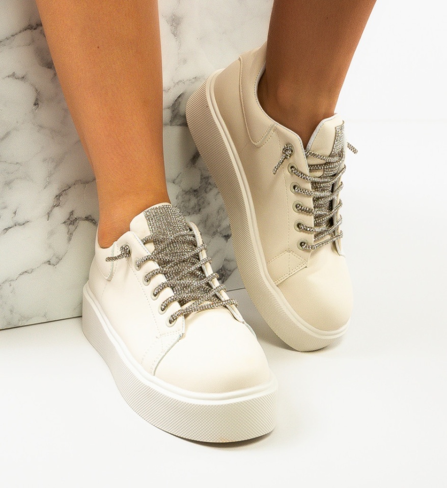 Sneakers dama Laro Bej - Img 6