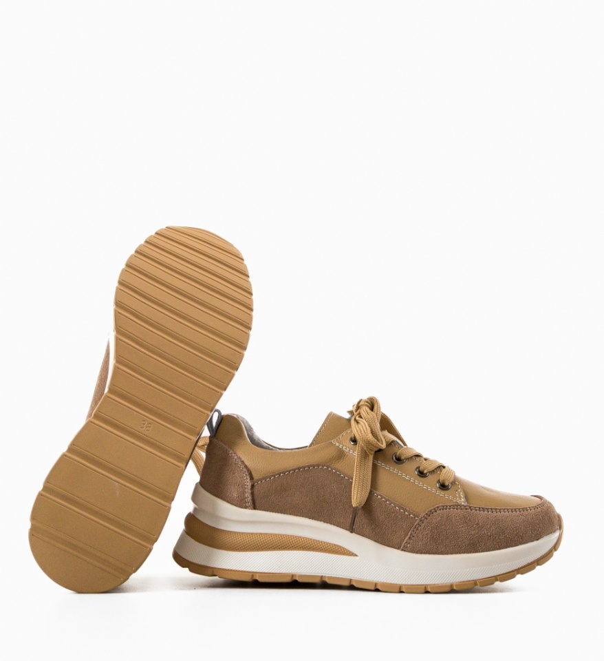 Sneakers dama Likolas Bej - Img 3