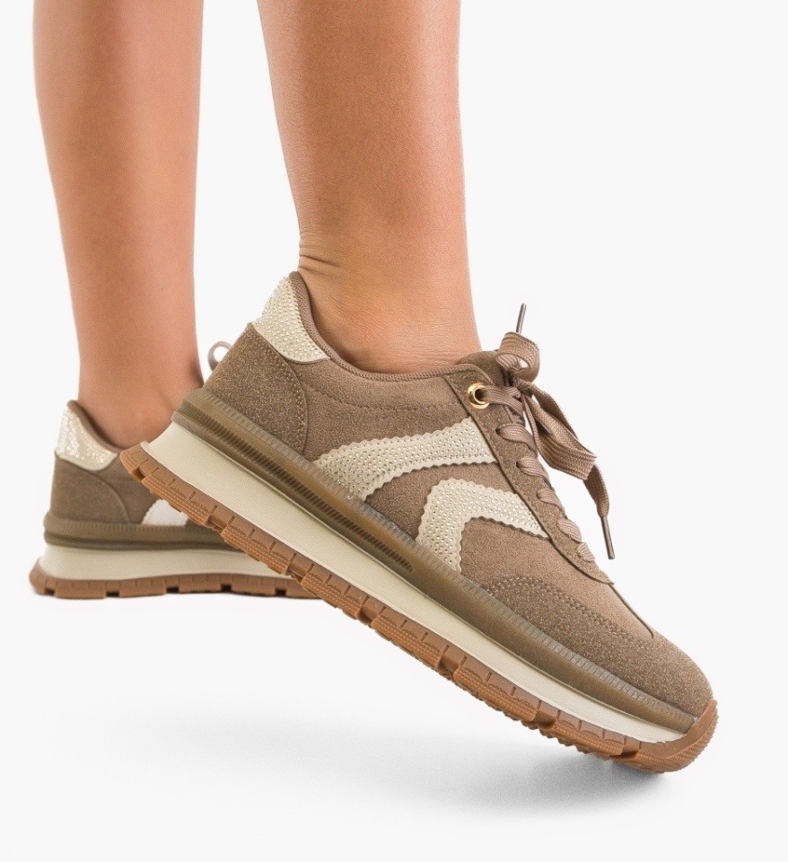Sneakers dama Nankia Khaki - Img 4